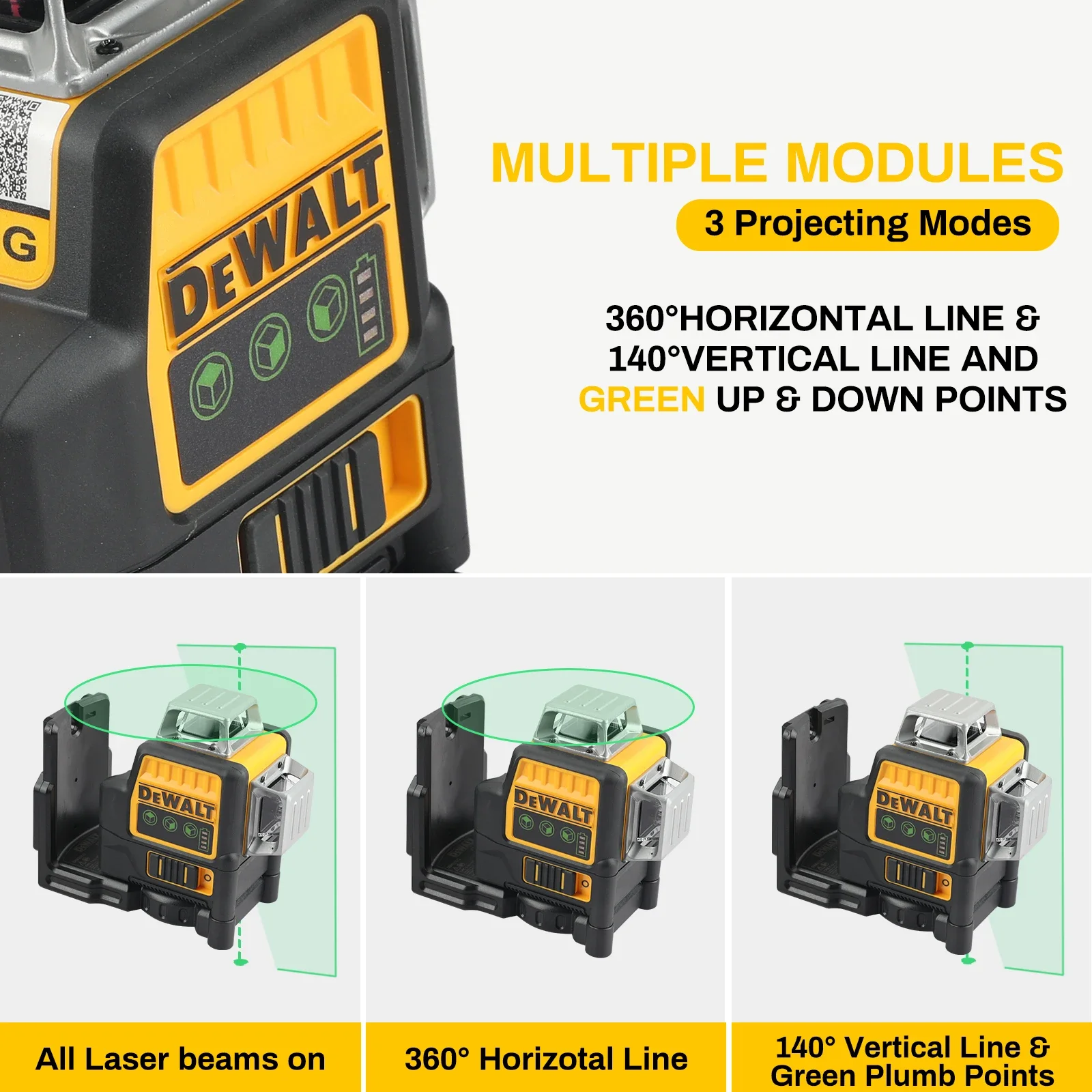 2026 DEWALT DW089LG 12 Lines Laser Level 360 Self-Leveling Laser Level