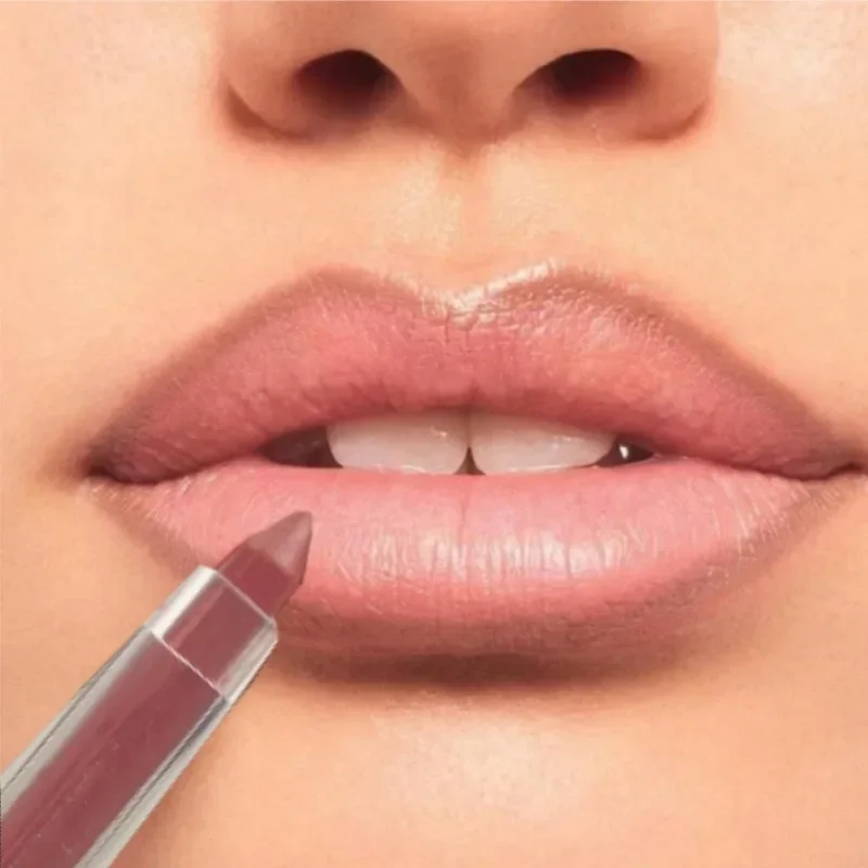 Nude rosa roxo lábio forro de longa duração batom fosco lápis lábios contorno maquiagem lápis vara lábio matiz linha cosméticos