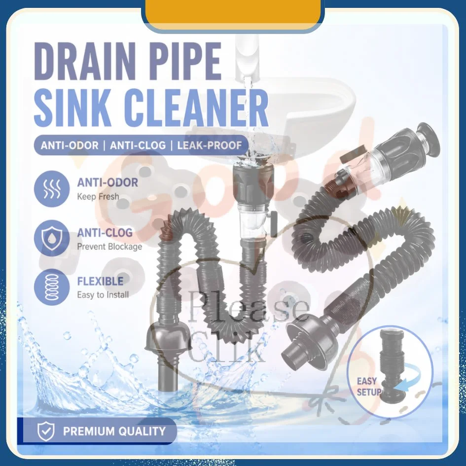 

【HG】Flexible Drainage Outlet Pipe For Kitchen Bathroom Vanity Restroom Draining Sink