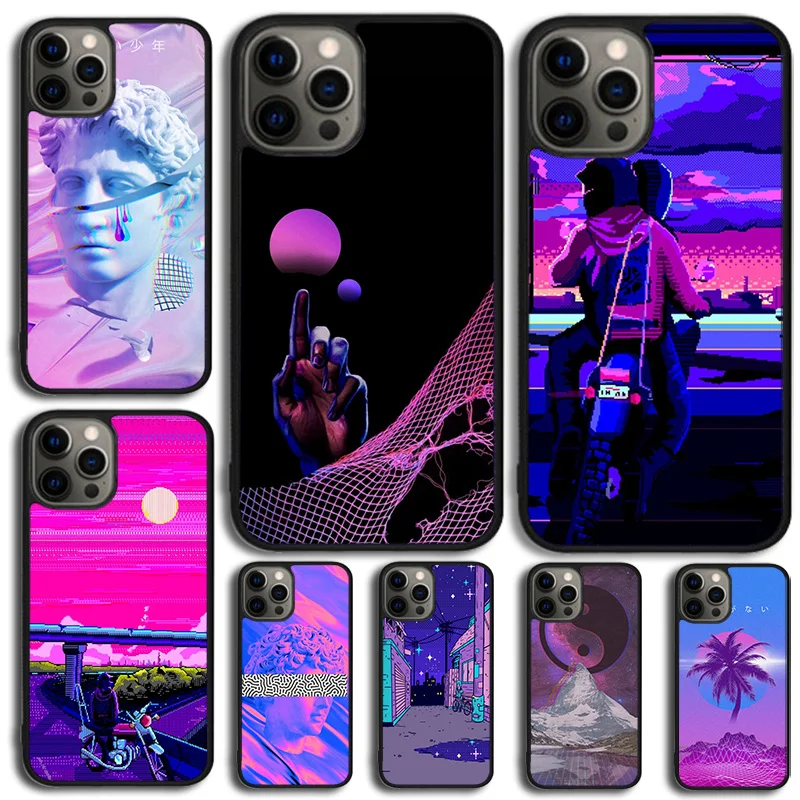 Vaporwave Aesthetic Art Phone Case For Samsung Galaxy S22 S23 S24 S22 S21 Note 10 20 Lite S20 Plus S21 Ultra Back Cover