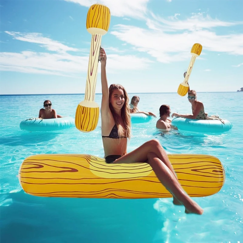 Inflatable Floating Row Toys, Adult Children Pool-Party Set Log Rafts To Float Toys For Summer Beach Games