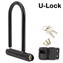 1Set Bicycle U Lock Portables Mini Bike Wheel Lock With Key Anti-theft Safety Motorcycle Scooter Cycling Bicycle Accessories