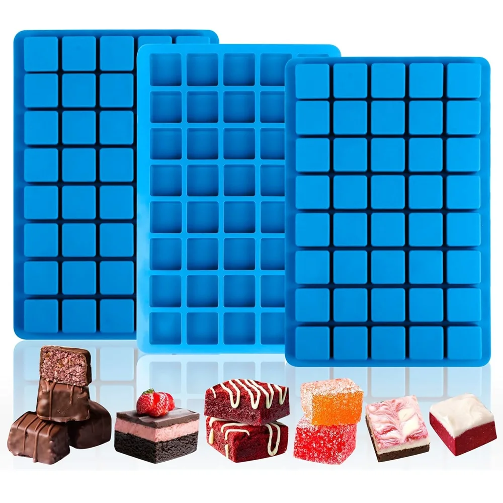 

3 Square Chocolate Bar Mold Silicone Deep Cavity Mold Fondant Mold Candy Jelly Ice Cube Praline Caramel Mold DIY Cake BakingTooL