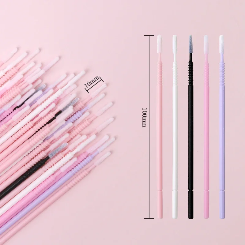 แปรงมาสคาร่าแบบใช้แล้วทิ้ง SAKURAHANA 100 ชิ้น ด้ามจับแบบเกลียว สำหรับต่อขนตา อุปกรณ์แต่งหน้า