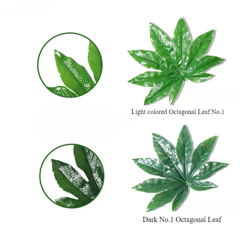 5pcs/pack  Artificial Green Plants Leaves DIY Holiday Party Decor Simulation Bayberry Aniseed Leaf Plastic Plant Cafe Decoration