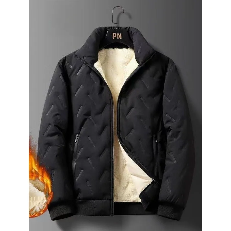 

Thiened Fluffy Winter Jaet for Men Cold Resistance Loose Fit Large Size Polyester Fiber Fill Mexican Sle Coat