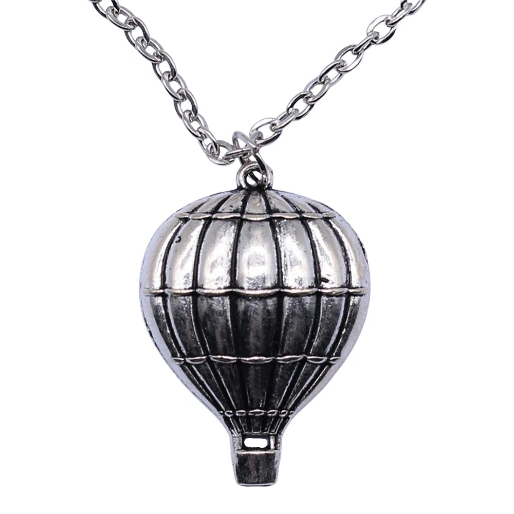 1pcs Hot Air Balloon Necklace For Women Men Accessories Jewellery Handmade Chain Length 43+5cm