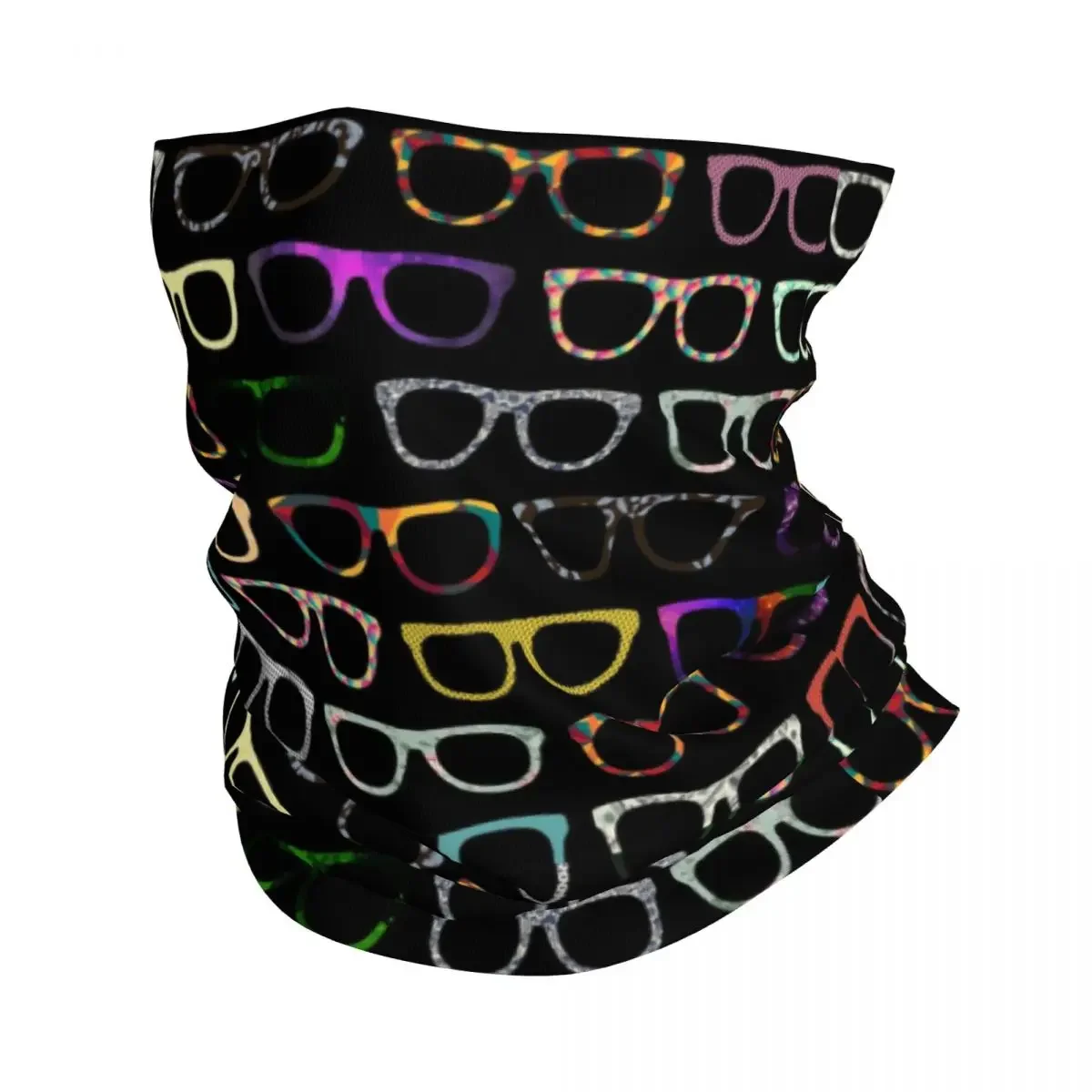 Aangepaste retro bril hipster bandana nekwarmer dames heren winter wandelen ski sjaal gaiter opticien optometrist gezichtsbedekking