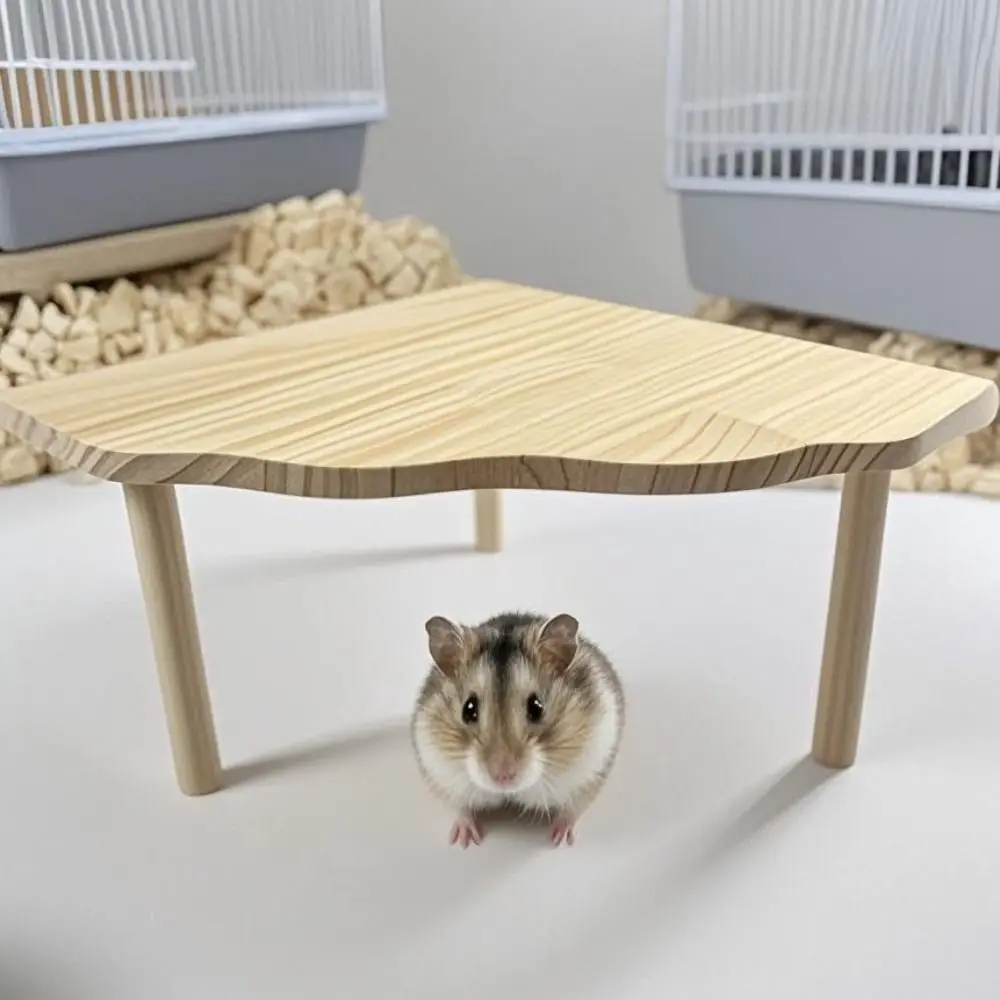 

Wooden Hamster Platform Funny Jumping Board Small Pets Playing Stand Wear-resistant Playground Hamster Climbing Toy