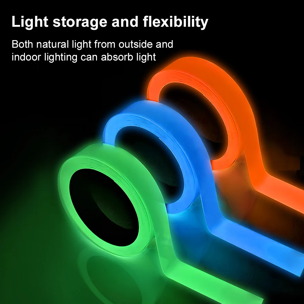 3M 5M 10M Luminous Tape Luminescent Sticker Self-Adhesive Fluorescent Tape Glow In The Dark Tape For Bicycle DIY Home Decoration