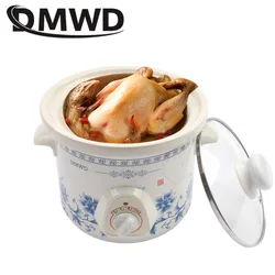 DMWD 1.5L Mini fornello elettrico elettrico per uso domestico Timer meccanico/intelligente zuppa di stufio pentola di Porridge Linner in ceramica macchina per cucinare alimenti