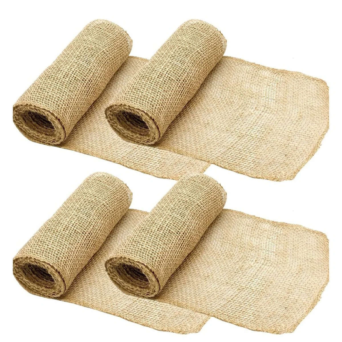 

AB51 6Rolls Natural Burlap Tree Wrap, Burlap Fabric Tree Trunk Protector for Gardening Winter Keep Plant Warm 20x450cm