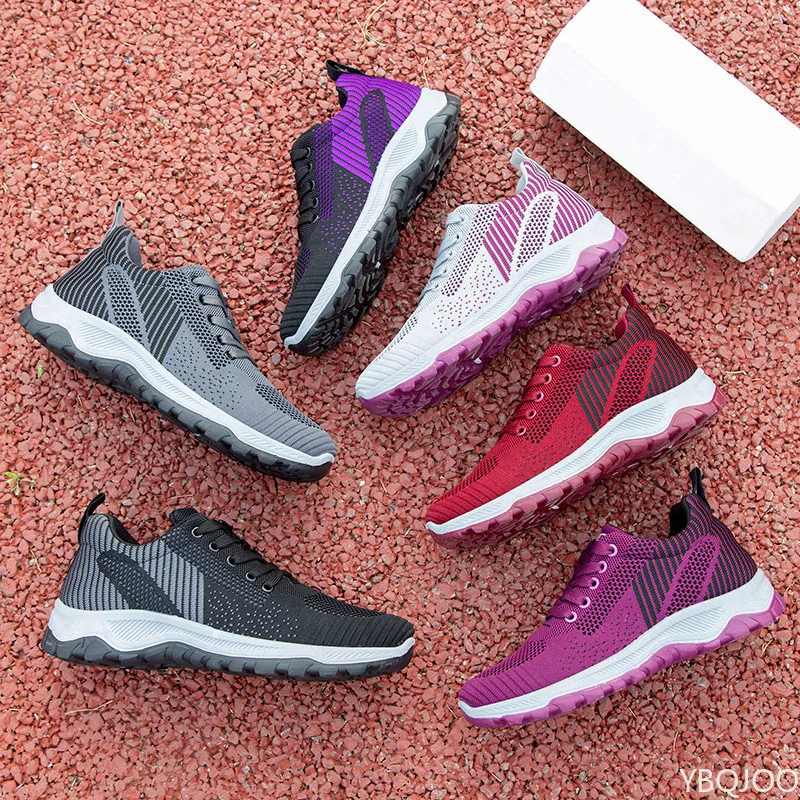Large Size Autumn Fashion Breathable Lightweight Casual Comfortable Women's Shoes Versatile Flat Bottom Women's Sports Shoes