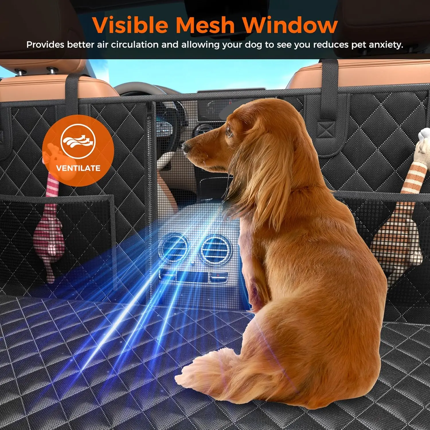 Funda impermeable extensor de asiento trasero para perros - imagen 5