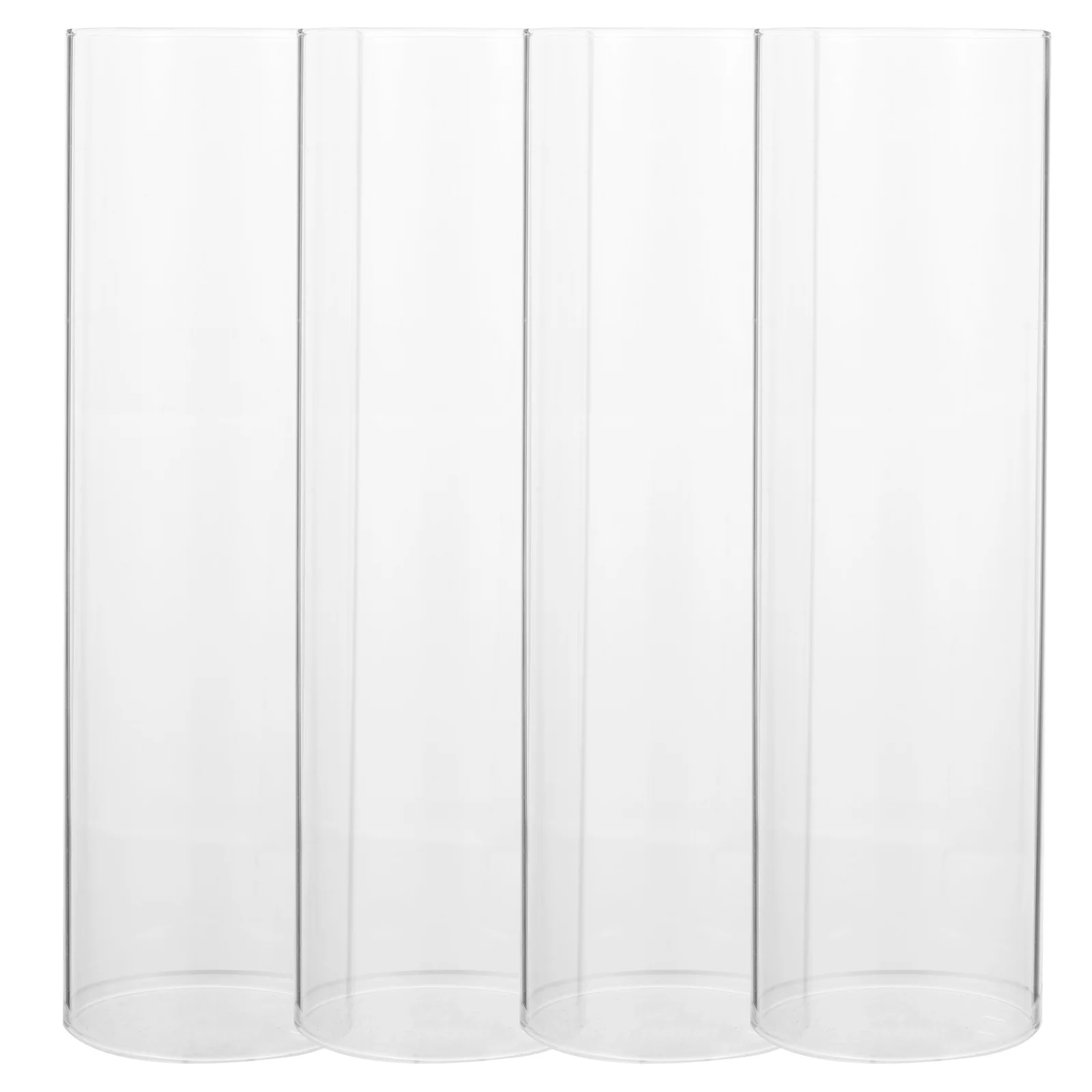 4Pcs Decorative Glass Covers for Candles Windproof Creative Home Accessory Cover Transparent Cover