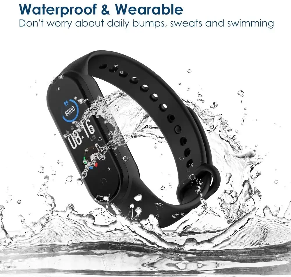 Replacement TPU Strap for Xiaomi Mi Band 5 Smart Wristband Soft Silicone Bracelet for Mi Band 6 Colorful Comfortable Wriststrap