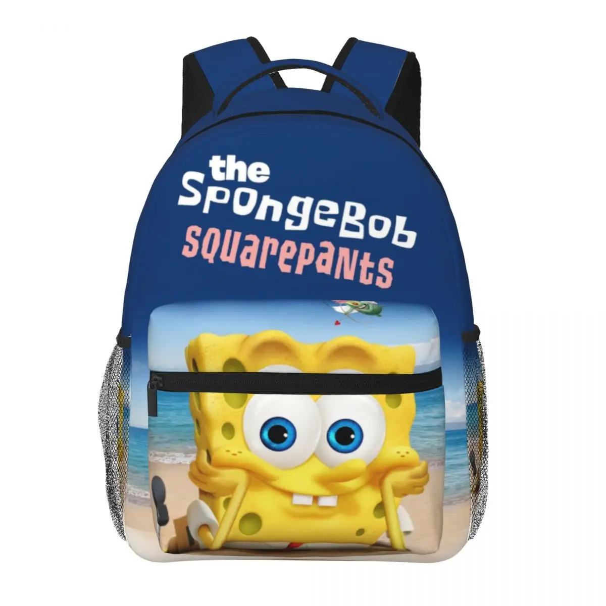 Tas sekolah ringan motif SpongeBob, untuk sekolah, luar ruangan, belanja, kantor 17 inci