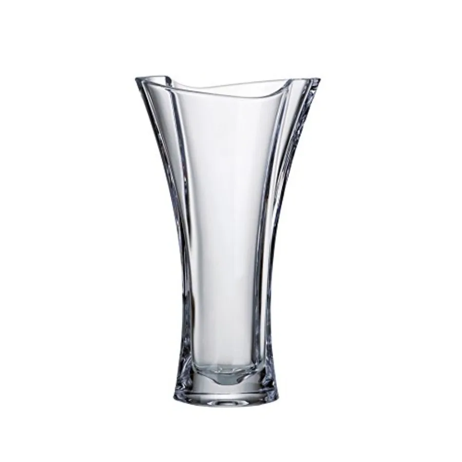 European Glass Crystalline Vase for Home Decor Clear Handcrafted Elegance and Timeless Design