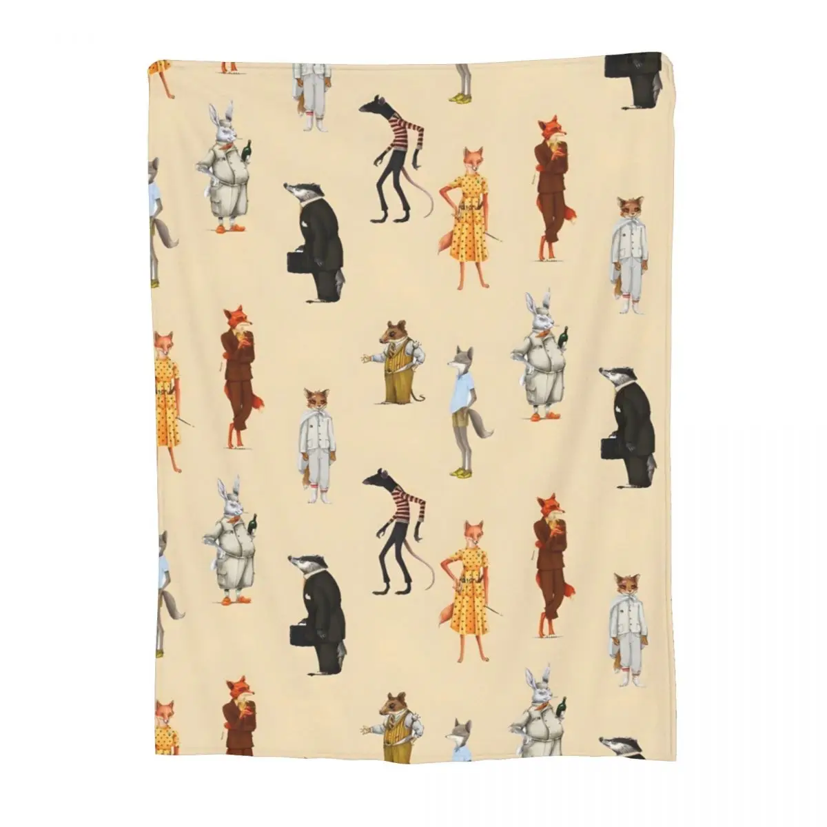 Fantastic Mr. Fox And Mrs. Fox Family Sticker Pack blankets Warm Flange blankets Soft and comfortable blanket