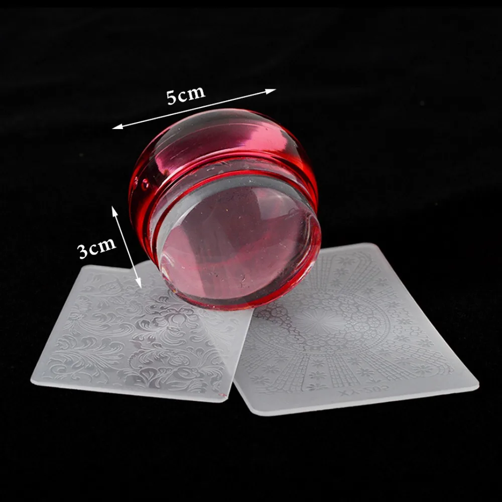 Nail Art Stamper Raschietto Gelatina Timbro in silicone Piastre per timbratura delle unghie Modelli di trasferimento di stampa polacca Strumenti per