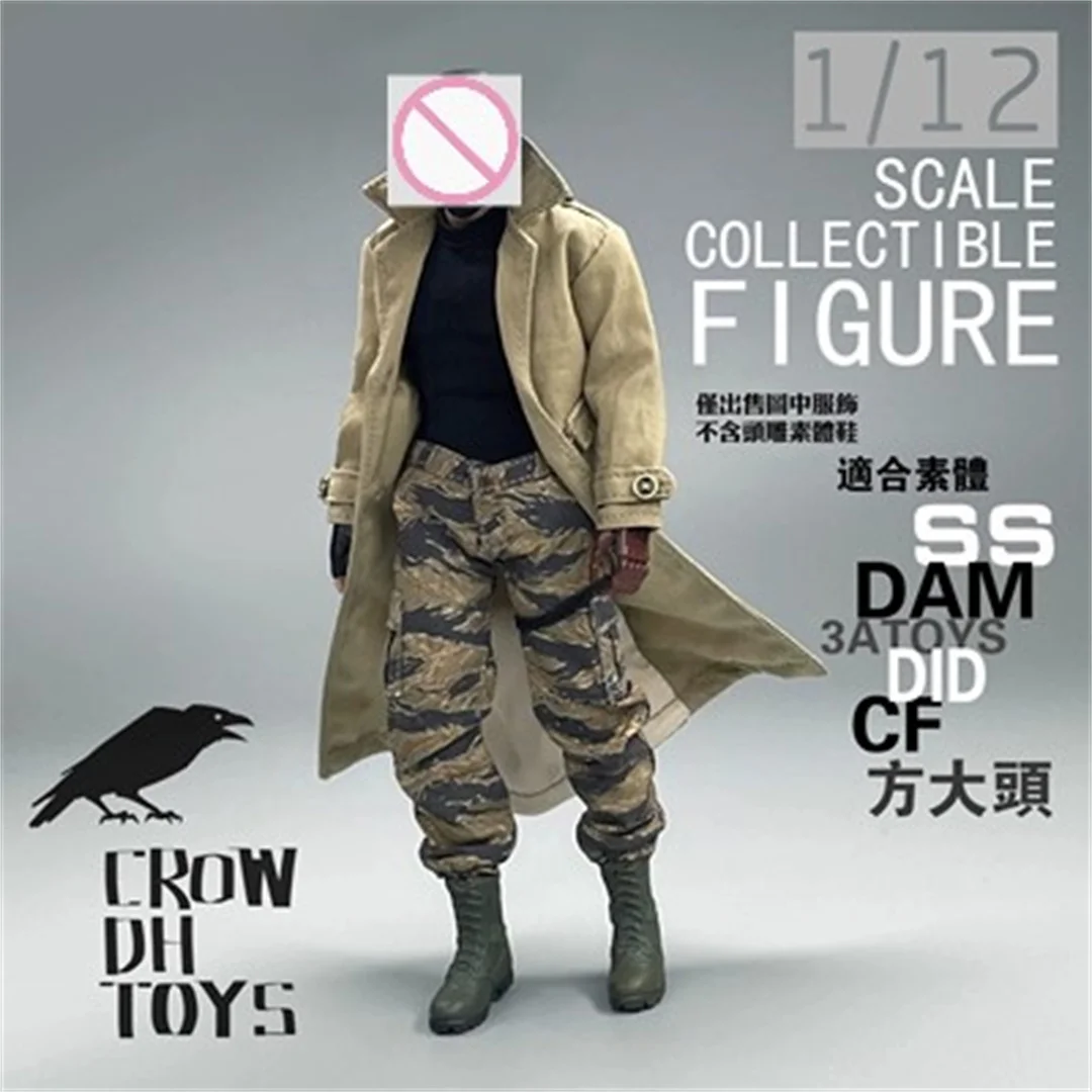 

1/12 Scale Windbreaker Jacket Long Coat Male CLothes Model Fit 6 '' Male Soldier Action Figure DAm DID CF Amine Body Toy