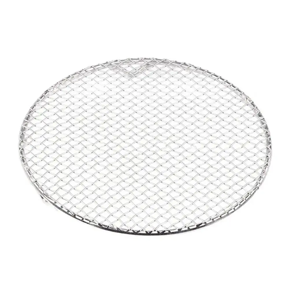 Stainless Steel Tempura Frying Net Semi -circular/Round Japanese Style Barbecue Net Durable Oil Draining Rack Fried Food