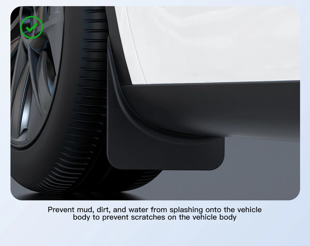 YZ Für Tesla Model 3/Y/YL Highland Juniper 2021-2026 Vordere und Hintere Spezielle TPE-Schmutzfänger Auto-Zubehör – Detail 3