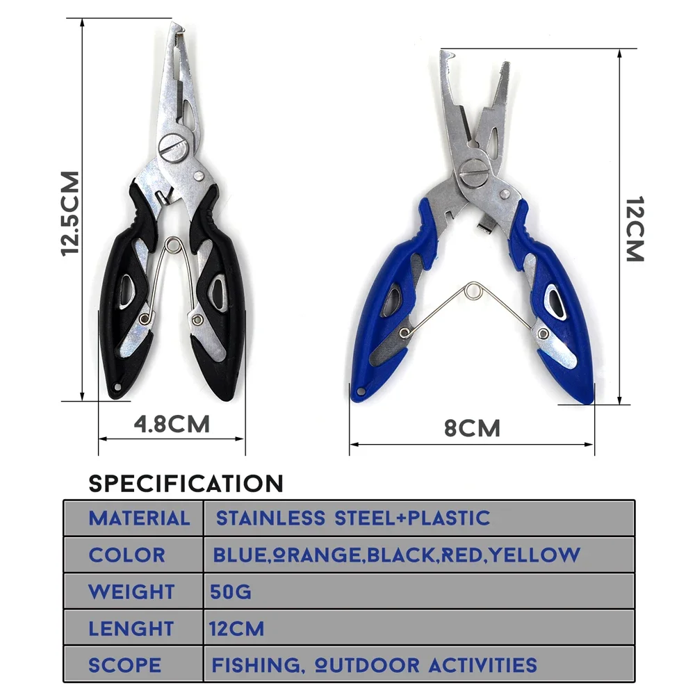 Pinza da pesca forbice treccia linea esca taglierina gancio rimozione attrezzatura strumento taglio pesce uso pinze forbici multifunzione taglierina linea