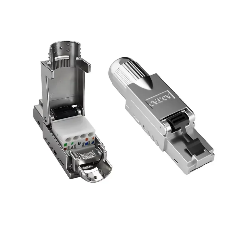 8Pin RJ45 Pressure Free Crystal Head Netwrok Connector 4Pin Industrial Profinet/EtherCat Servo Plug Shielded Earthquake-proof