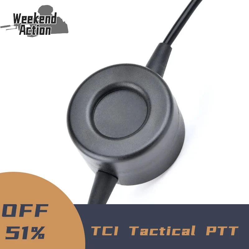 

WADSN TCI Tactical PTT Military Standard Version Headphone Walkie-talkie Push-to-Talk Button Motorolar Yaesu PTT Kenwood headset