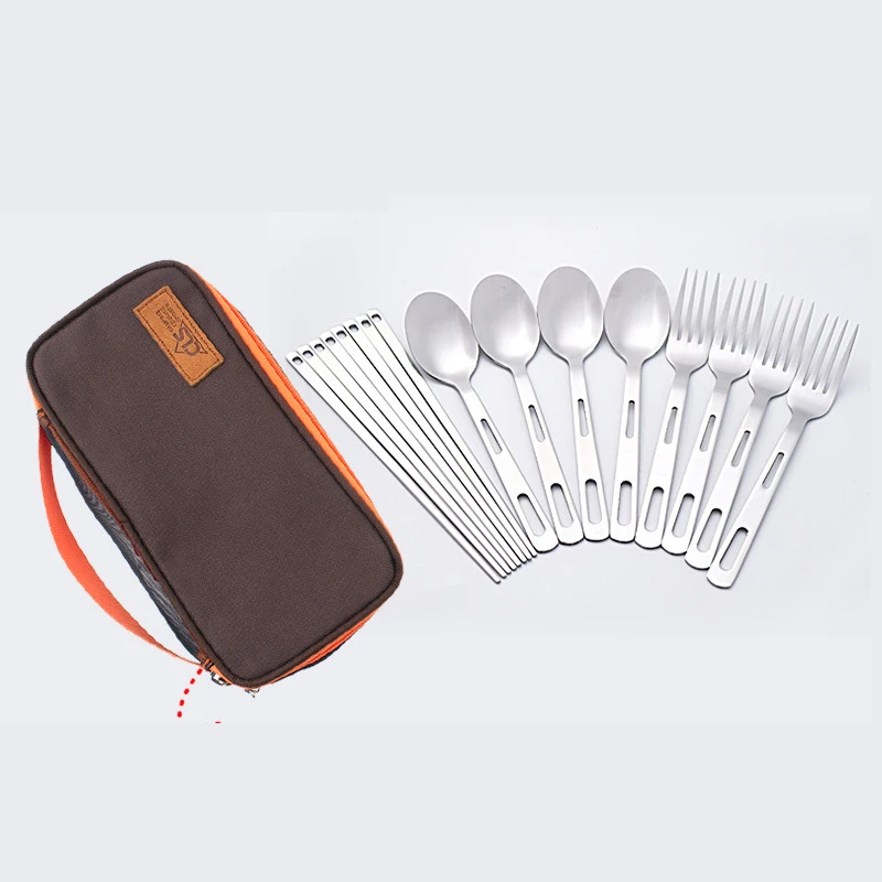 Bbq Cutlery Storage Bag Hand Tote Carry Case Chopsticks Spoon Fork Holder for Outdoor Camping Hiking Picnic Travel Backpacking