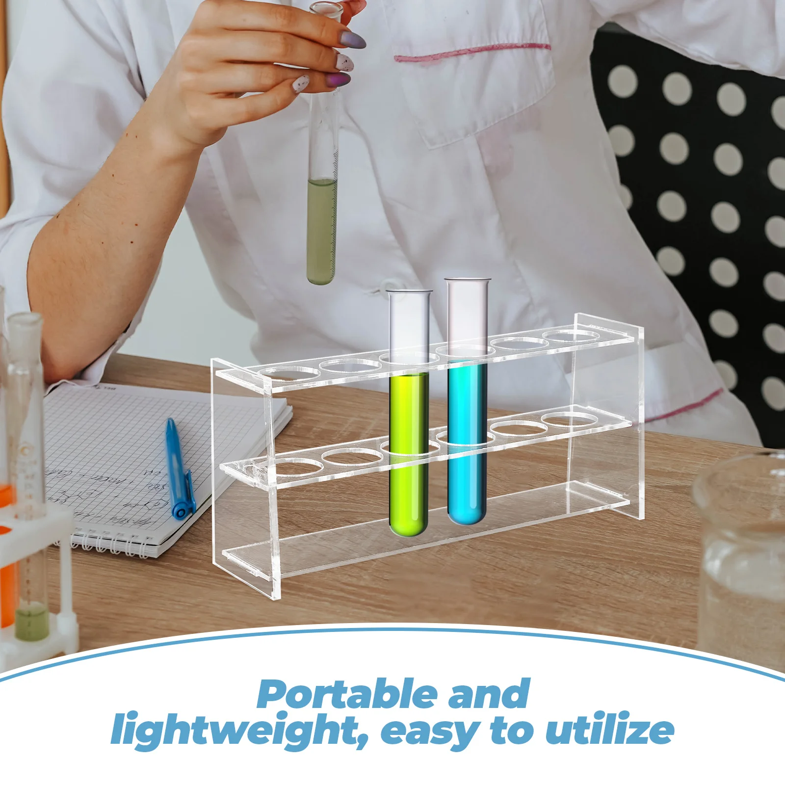 

Test Tube Rack Holder Laboratory Tubes Reusable Sampling Acrylic Display Stands