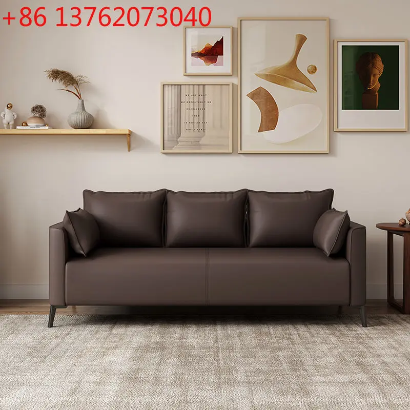 أريكة جلدية فاخرة خفيفة لغرفة المعيشة وغرفة النوم وأريكة منطقة الاستقبال وغرفة الاستقبال #1