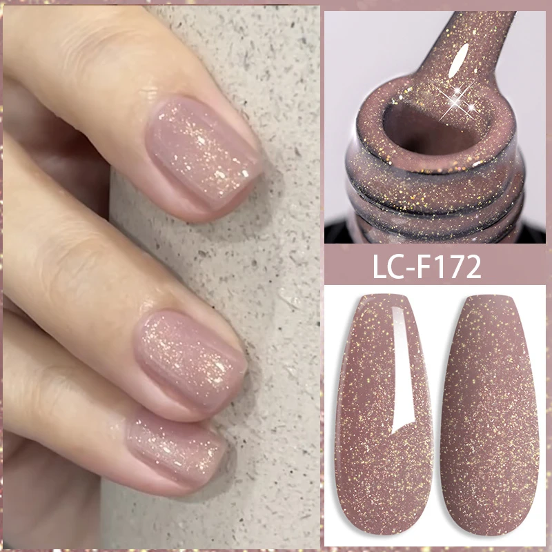 LILYCUTE 7ML Gold Glitter Fonkelende Gel Nagellak Kleurrijke Stralende Manicure Semi Permanente Losweken Nail Art UV Gel vernissen