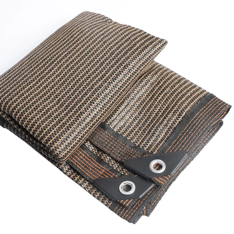 85% Shading Anti-UV Coffee Brown HDPE Sun Shade Net Swimming Pool Sunshade Mesh Balcony Screen