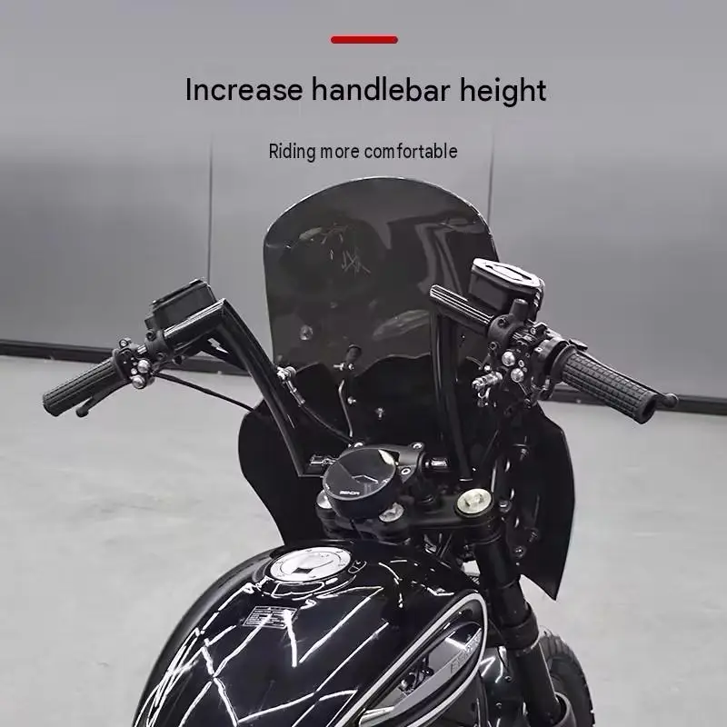 FIT FOR CHINCHILLA 350 Variable Diameter High-Rise Handlebar Comfortable Rear-Inclined Steering Handle