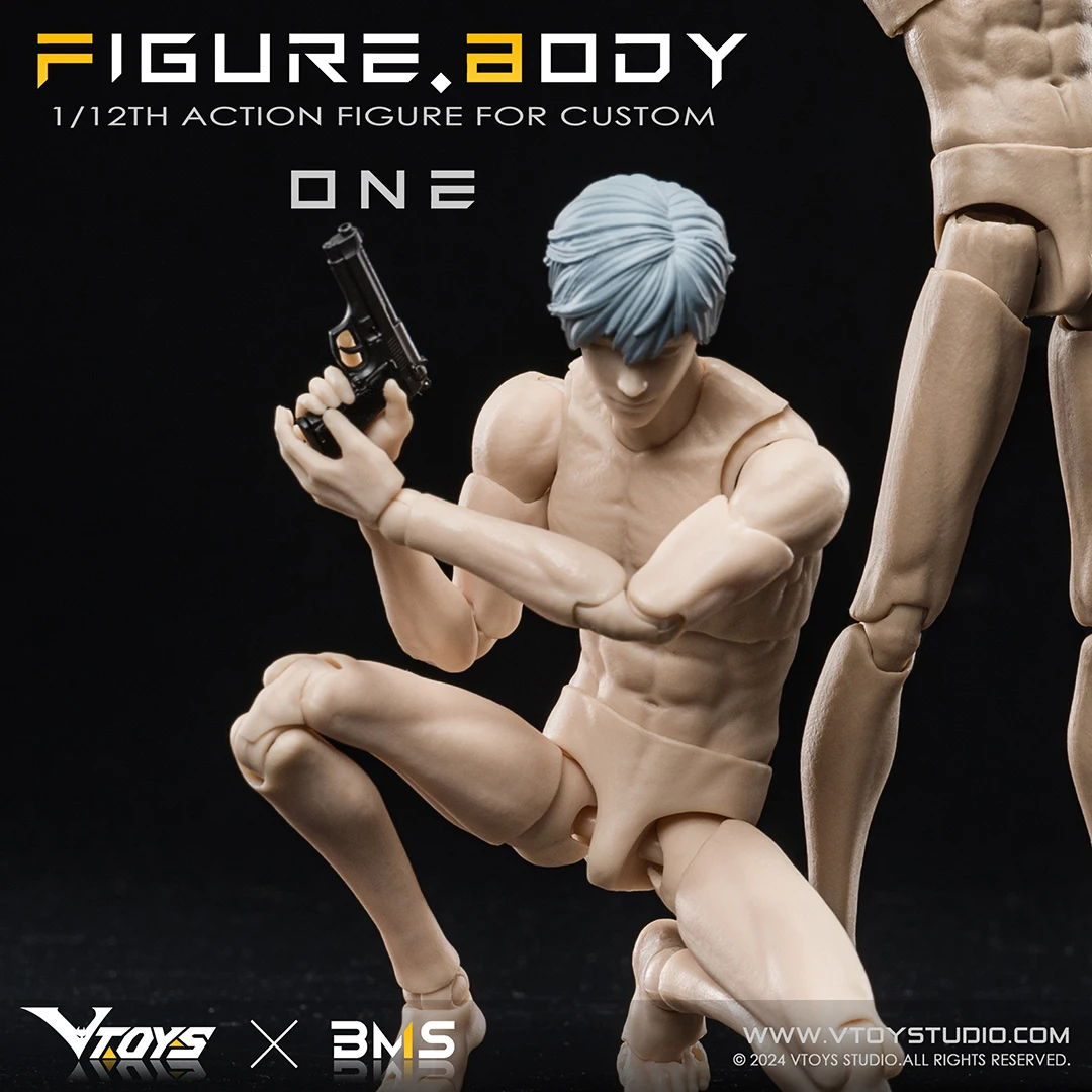 

VTOYS X BMS VB002 Pale VB003 Yellow Skin 1/12 Figure Zero Custom Slim Muscualr Movable Body Model Toys Accessory For 6" Figure