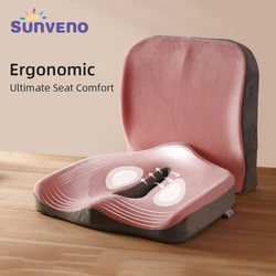 Sunveno Pregnant Woman Seat Cushion Pillow for Office Chair Memory Foam Pad Pregnancy Pillows Pain Relief Sit Longer Feel Better