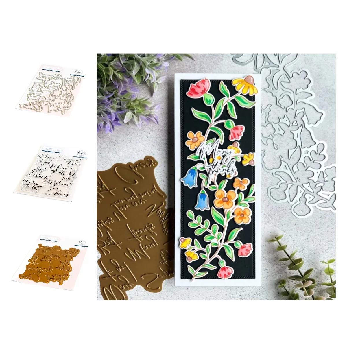 Arrival New Metal Cut Dies Hot Foil Plate Modern Script Sentiments Clear Stamps DIY Scrapbooking Diary Card Decor Embossing Mold