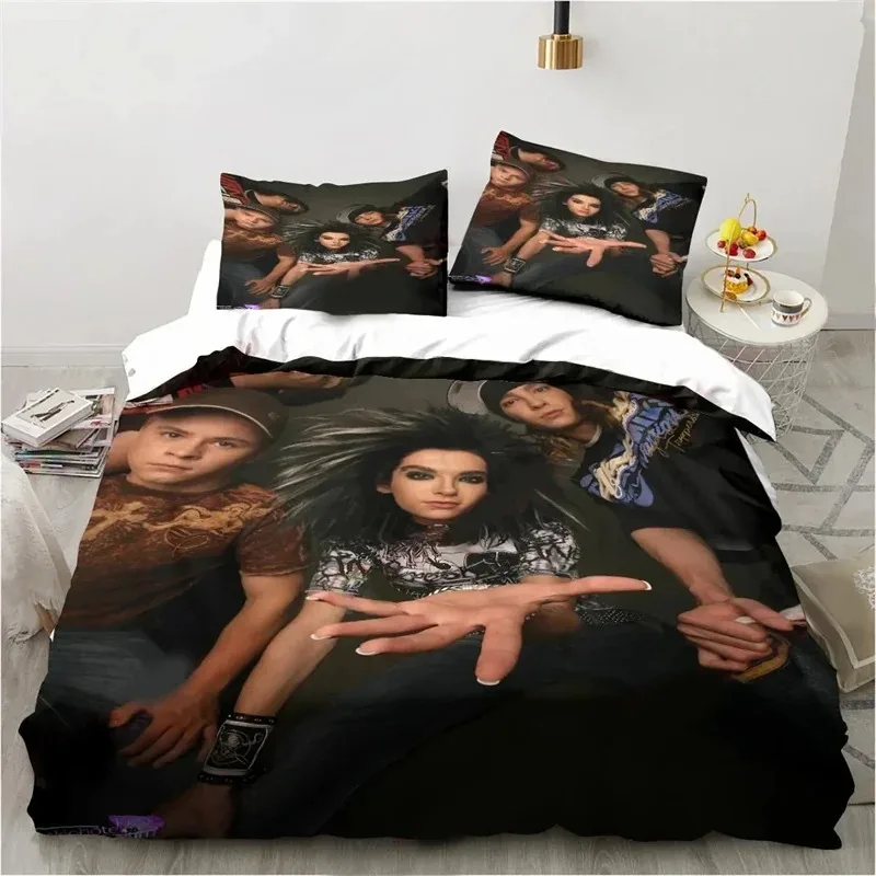 

3D Print Tokio Hotel Bedding Set,Duvet Cover Comforter Bed Set Quilt Cover Pillowcase,King Queen Twin Size Boys Girls Adults