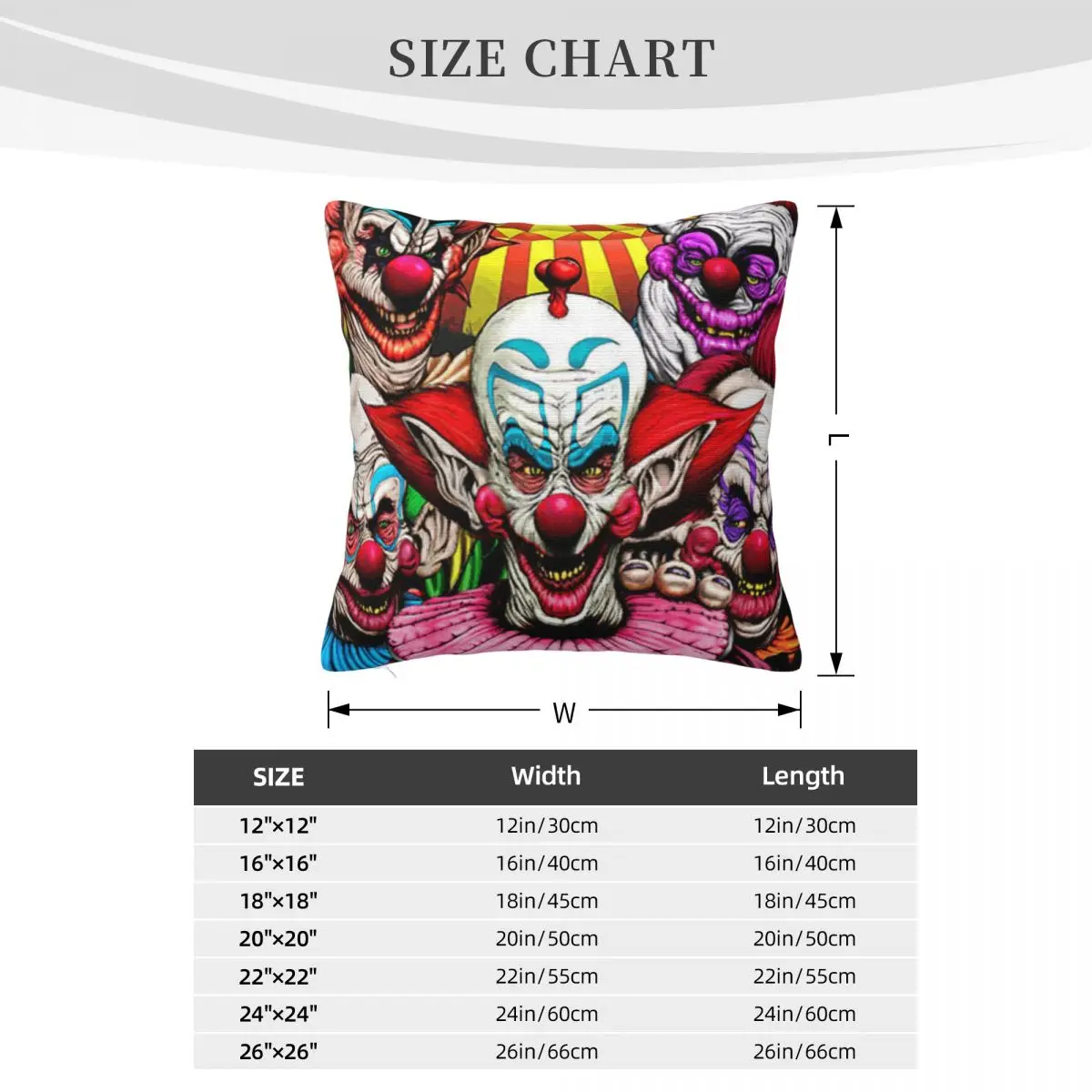 القاتل المهرج من الفضاء الخارجي 01734 وسادة غطاء أريكة وسادة تغطي Dakimakura كيس وسادة غطاء وسادة