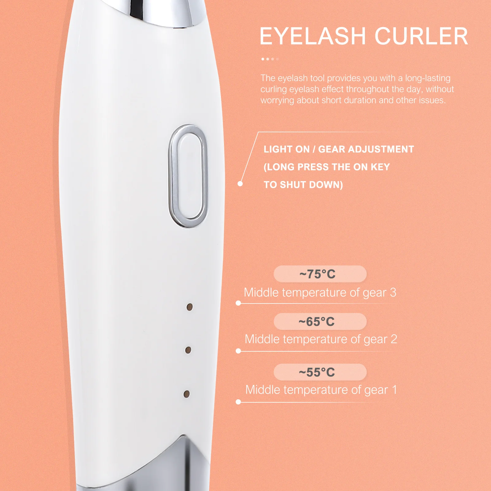 

1Set Electric Heated Eyelash Curler Portable Lash Tool Handheld Household Eyelash Curler Quick Heat Safe Long-Lasting Curl