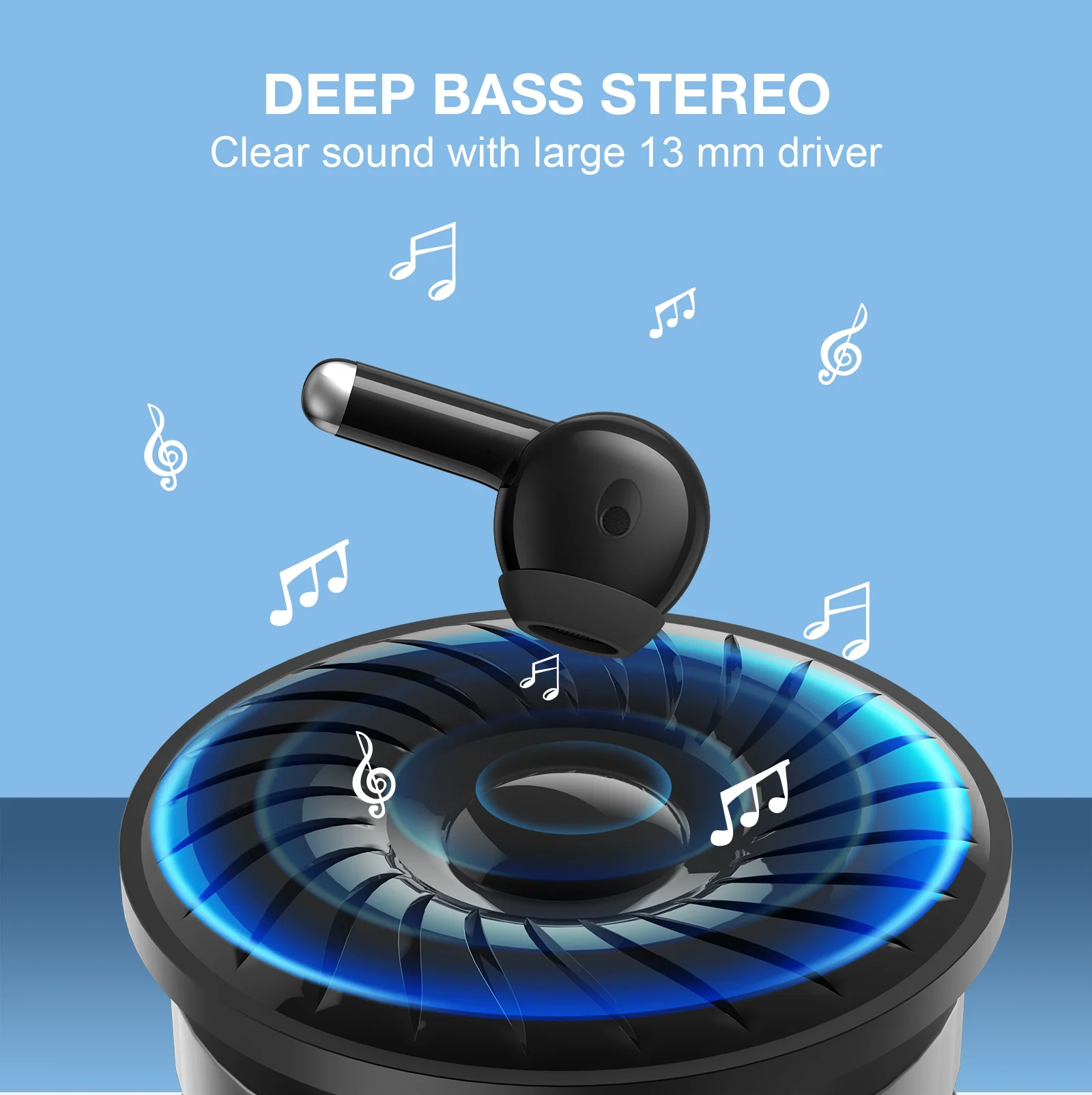 1HORA Wireless earphone AUT203 Bluetooth 5.3 Headsets Low power consumption Type-C Compatible with IOS/Android