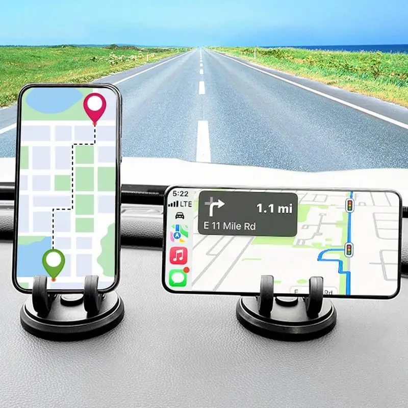 Phone Stand For Car Shockproof Dashboard Phone Mount Stylish Phone Support Automotive Cell Phone Holder For Navigation Watching