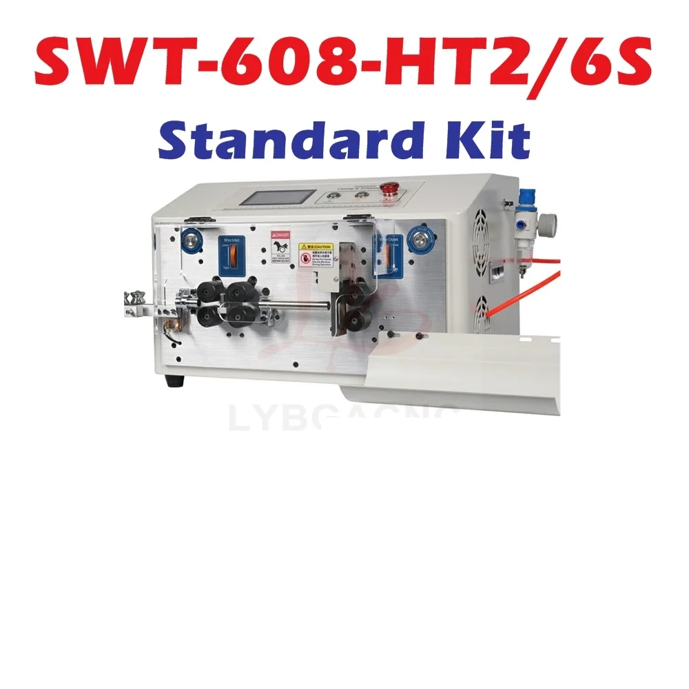 SWT-608-HT2-6S 6-Wheels Round Sheath Wire Peeling Stripping Cutting Machine For Computer Automatic Wire Strip Touch Screen