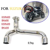 For Suzuki GSR400 GSR600 BK400 BK600 Motorcycle Exhaust System Racing Modified Exchaust Muffler Middle Link Pipe 51mm