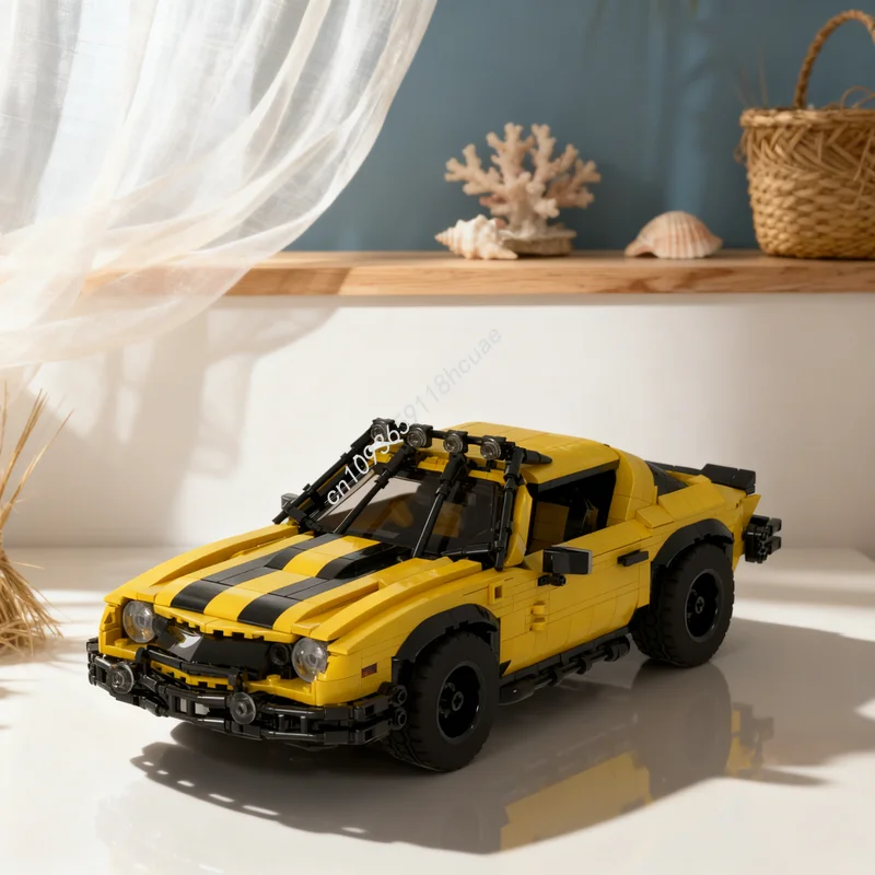 

1354 шт. MOC Offroad Camarosn Bumblebee Icons Модель Строительные блоки Строительные рождественские подарки Игрушки Образовательный кирпич Дети