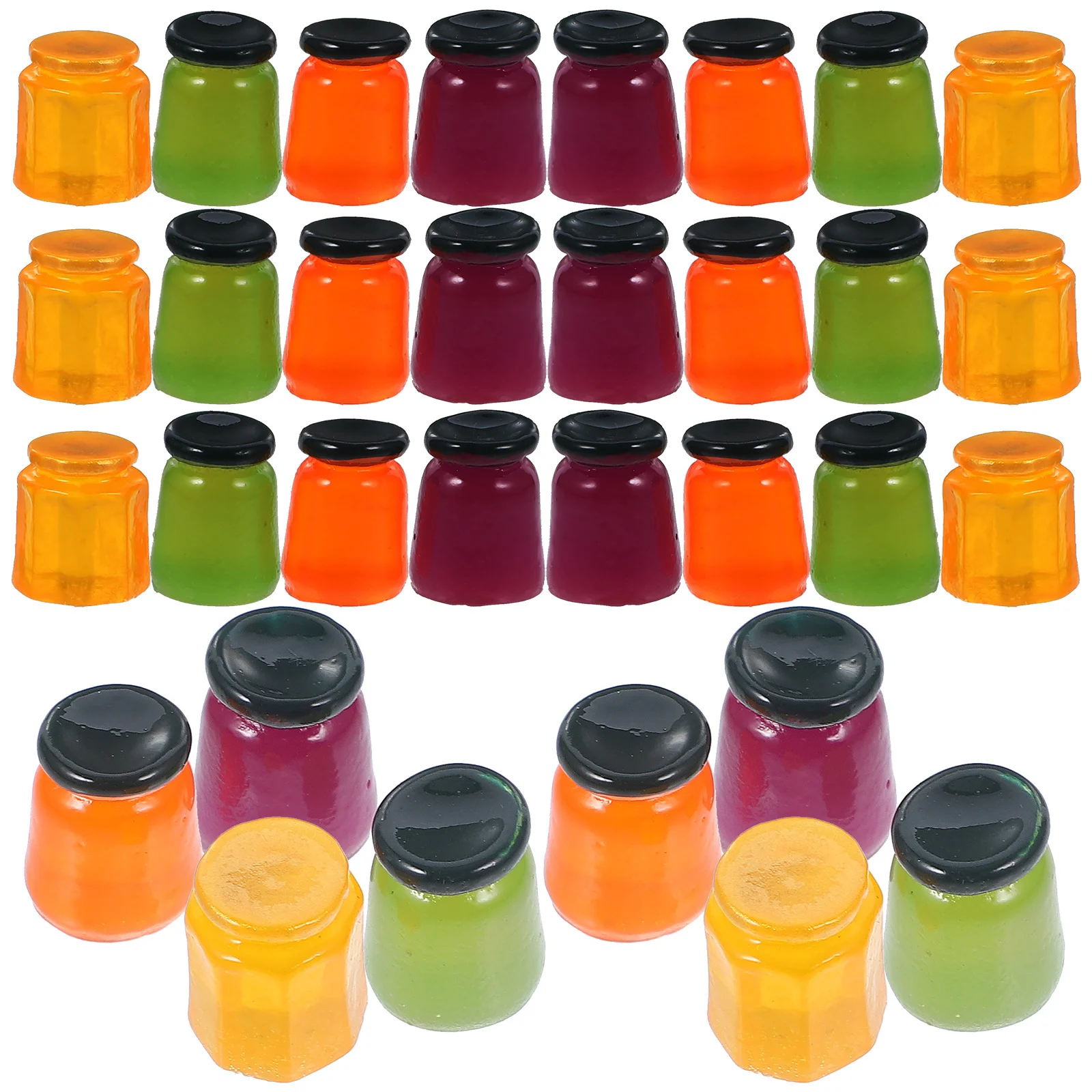 

40Pcs Resin Metal Honey Jar Jewelry Accessories Handmade DIY Parts for Necklace Bracelet Earrings Durable Lightweight Gift