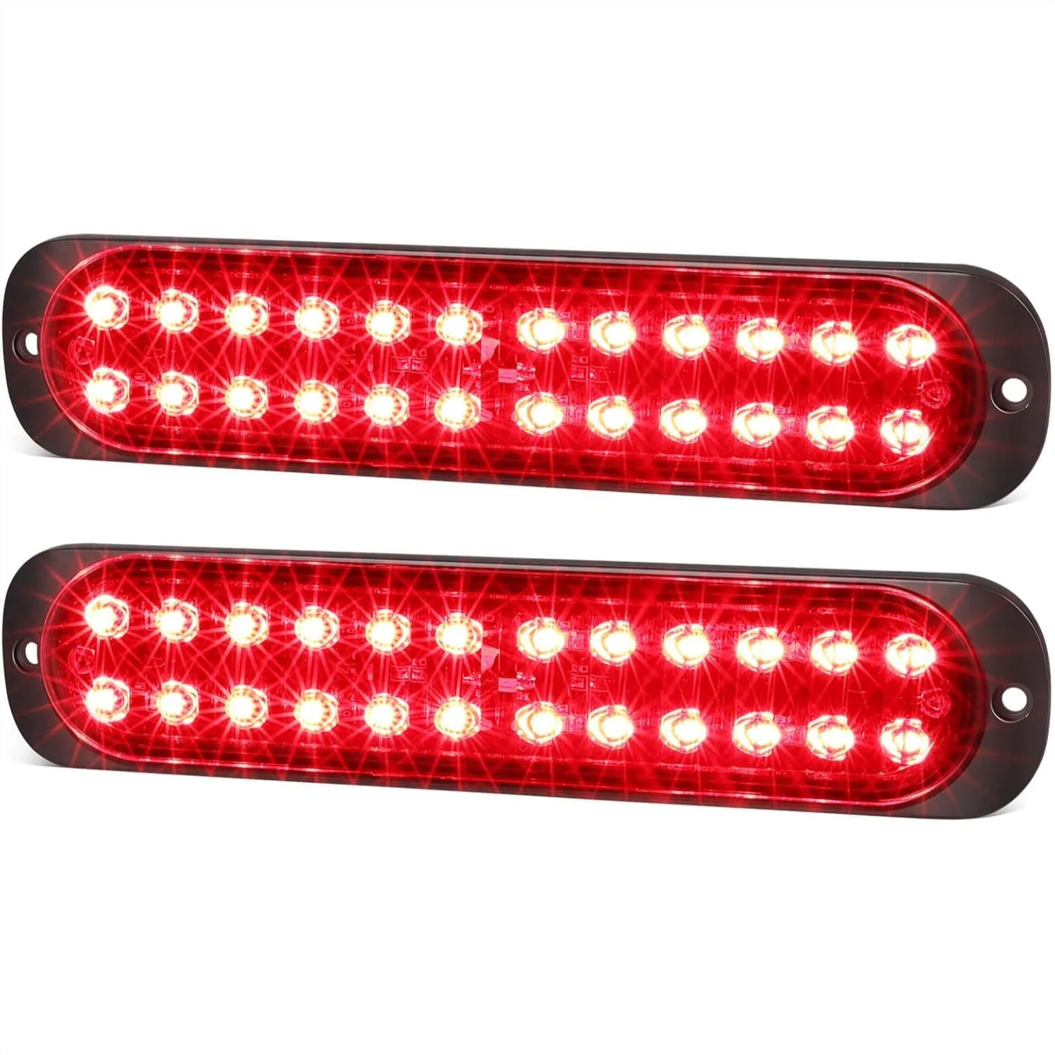 

7.5 inch Red LED Trailer Tail Lights with 24 LEDs for Truck RV Jeep Tractor Surface Mount