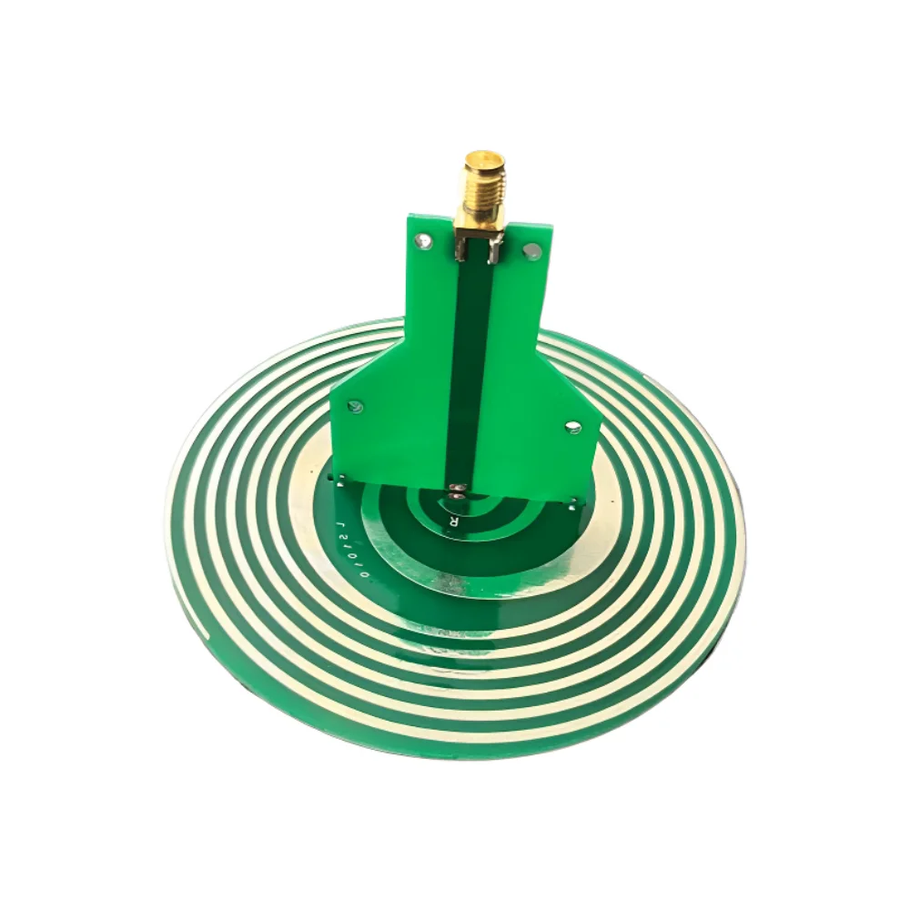 Ultra-Wideband Circularly Polarised Antenna RHCP/LHCP Helical Archimedean Equiangular Directional WiFi High-Gain RFID Antenna
